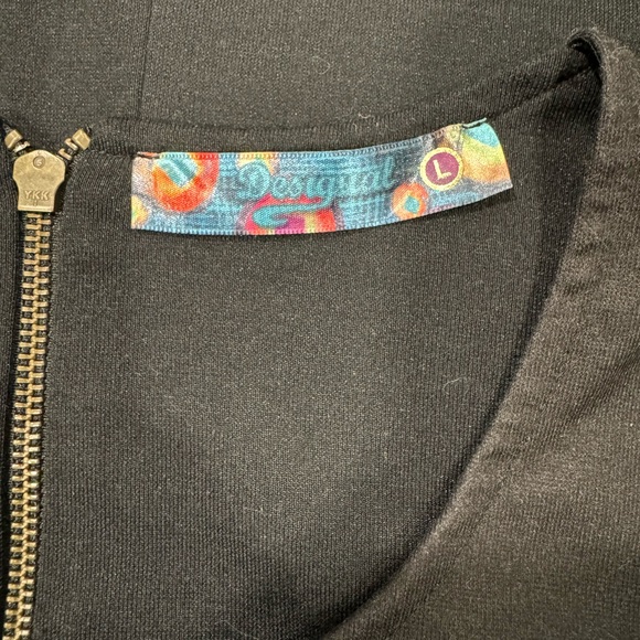 Desigual Color Block Long Sleeve Body Con Dress Size Large - Picture 3 of 5